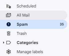 landing in spam folder
